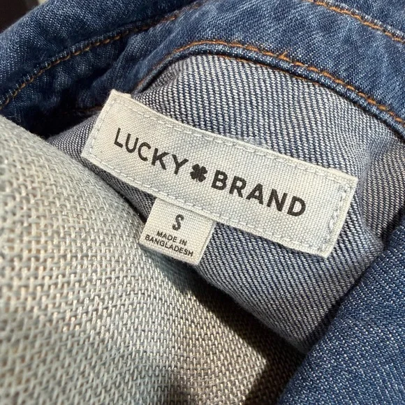 Lucky Brand Blue Denim Snap Button Down Shirt - New With Tags - Picture 5 of 9